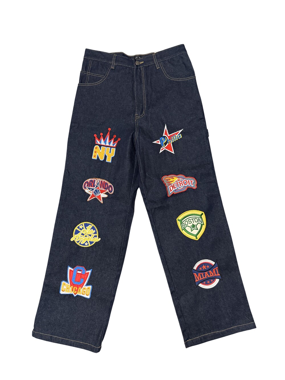 Vintage y2k N.Y Jeans Boys 16 30x28 Blue baggy Leg Basketball All Star hip hop